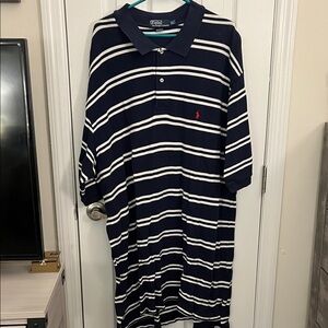 Ralph Lauren Classic Navy and White Striped Polo